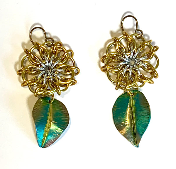 Gold Celtic Flower Earrings