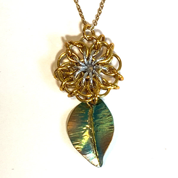 Gold Celtic Flower Pendant