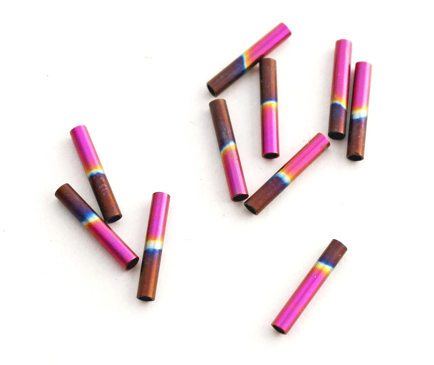 Brown-Red Violet Bugle Beads