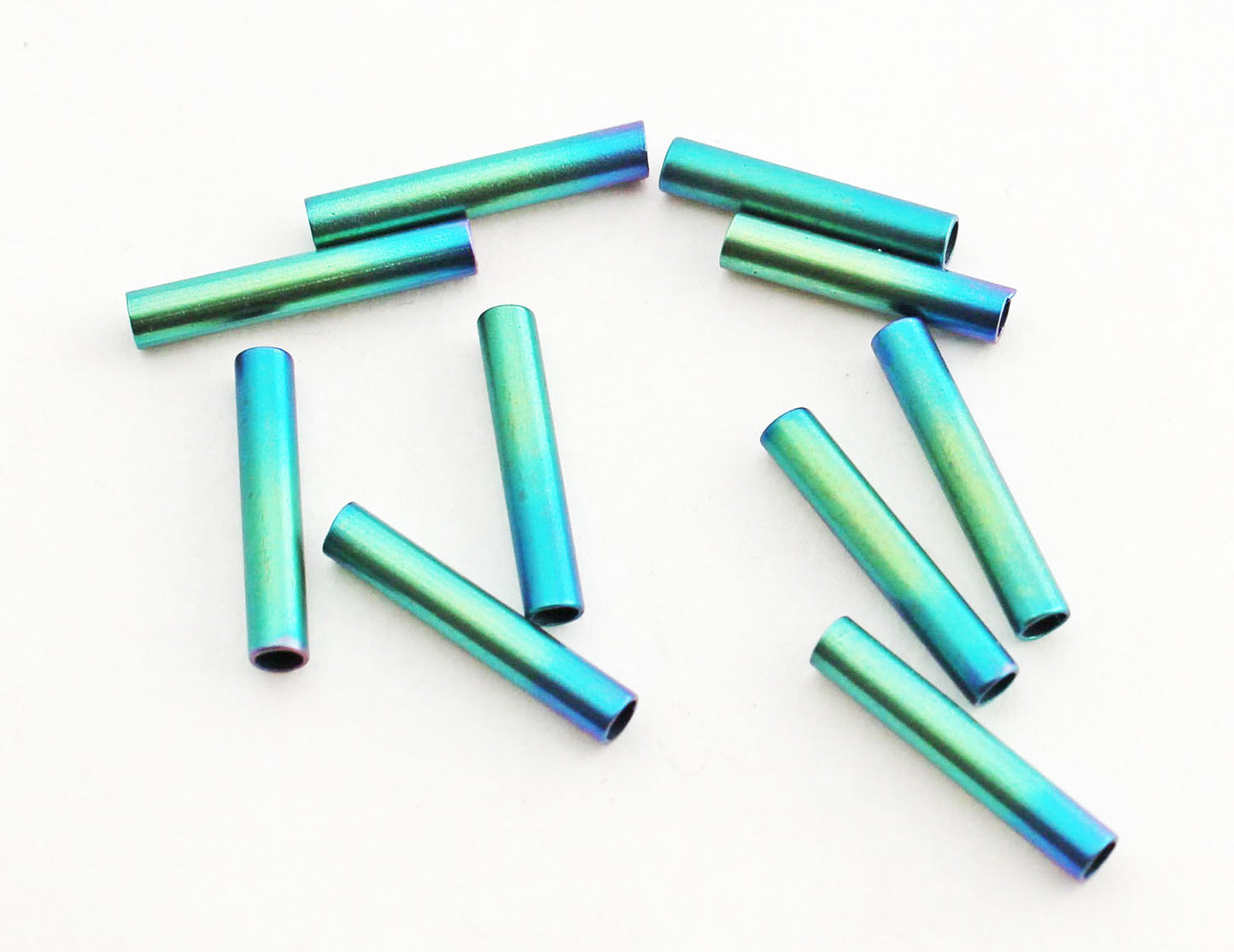 Peacock-Chartreuse Bugle Beads