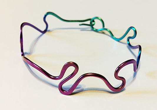 Fuchsia - Teal Squiggle Bracelet