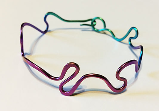 Fuchsia - Teal Squiggle Bracelet