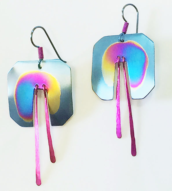 Light Blue Nebula Earrings
