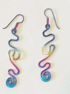 Rainbow Squiggle Earrings