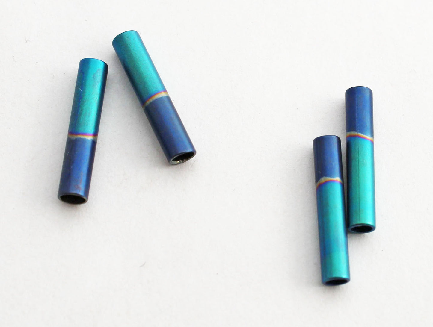 Dark Blue - Teal Tube Bead