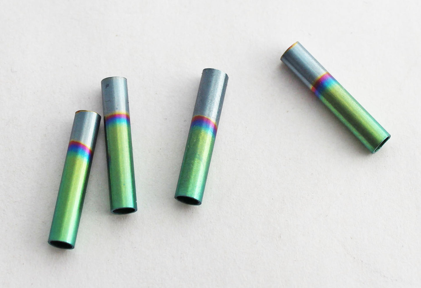 Light Blue - Chartreuse Tube Bead