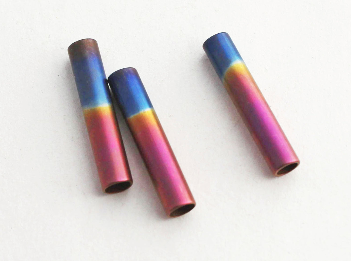 Purple Rainbow Red Violet Tube Bead