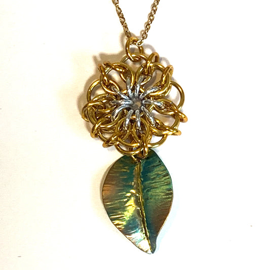Gold Celtic Flower Pendant