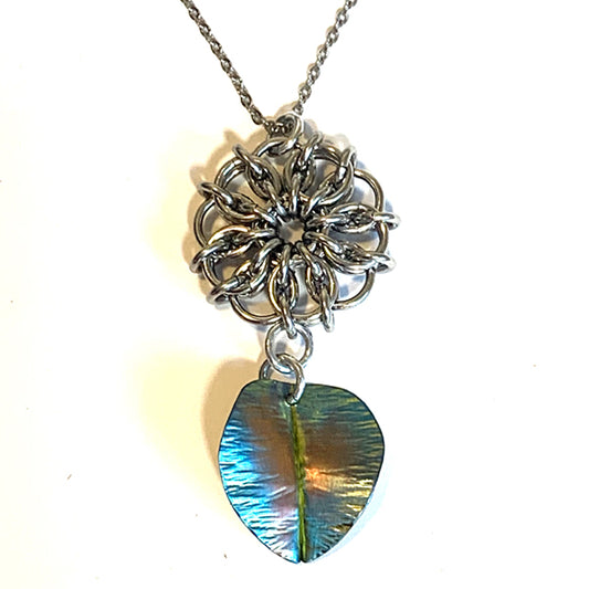Silver Celtic Flower Pendant
