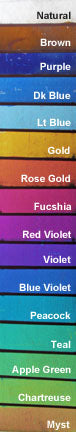 anodized niobium color chart with 16 colors