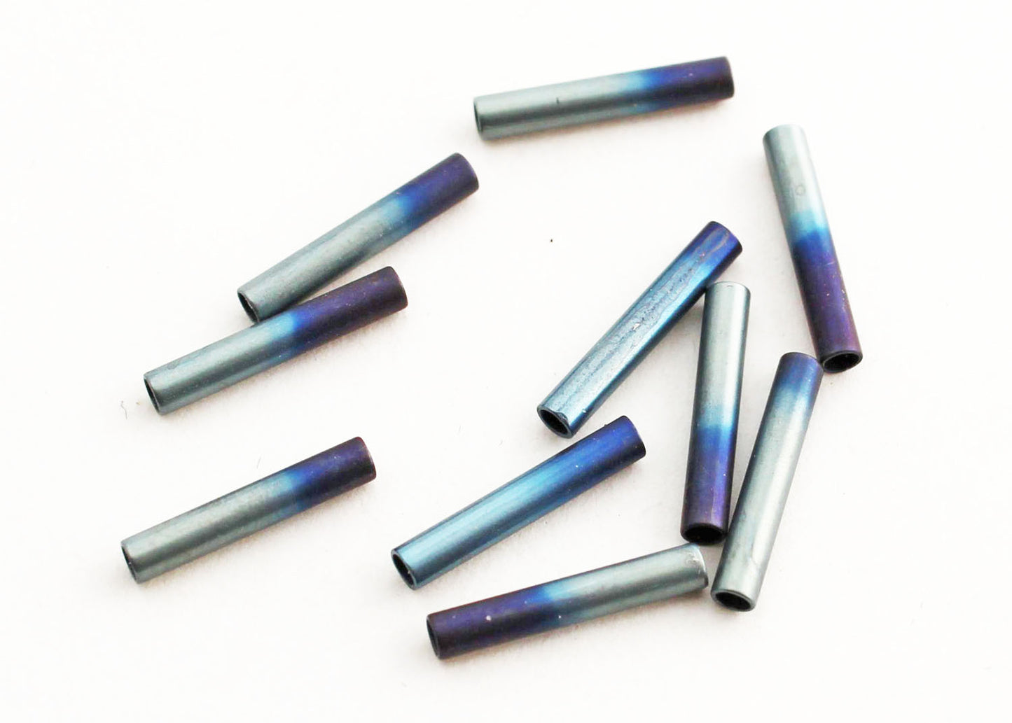 Purple-Light Blue Bugle Beads